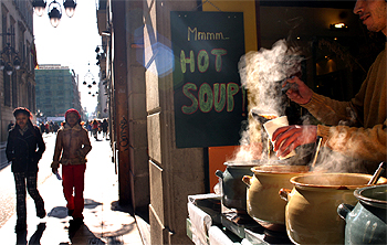 Sopa calentita contra el frío glacial