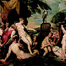  Diana y Calisto (según Tiziano),  de Rubens (Derby Collection Merseyside).