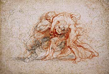 Uno de los dibujos expuestos en Amberes.