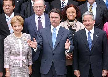 Aznar, ayer, con los presidentes centroamericanos.