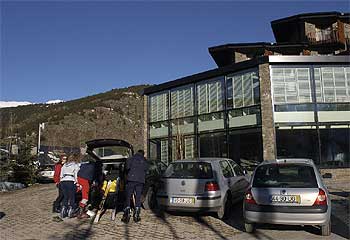 Exterior del Ahotel Piolets Park, en la localidad pirenaica de Soldeu, en Andorra.