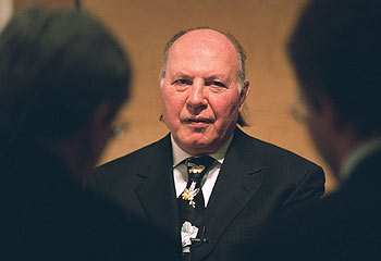 Imre Kertész, ayer en Madrid.