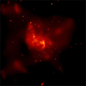 Un supermasivo agujero negro en el corazón de la Vía Láctea.