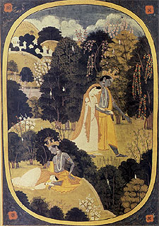'Krishna y Rada en el bosque' (1820), del Bagavad Purana.