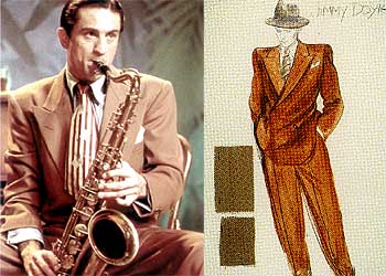 Theadora van Runkle diseñó el vestuario de  New York, New York,  con Robert de Niro.