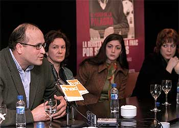 De izquierda a derecha, Alí Lmrabet, Clara Sánchez, Espido Freire y Ángela Vallvey.
