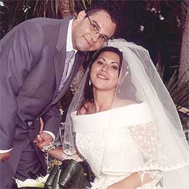 Sonia Parrondo y Roberto Pellicari, el día de su boda.