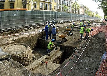 Las obras del metro sevillano destapan restos arqueológicos