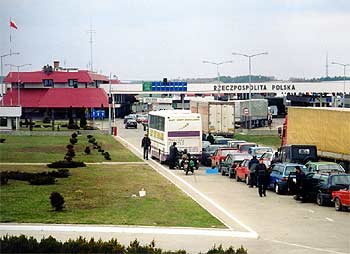 Puesto fronterizo ucranio de Drakovets, el mayor de la frontera de 542 kilómetros con Polonia.