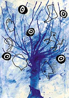 Ilustración de Joan-Pere Viladecans para  Una malaventura,  de Edgar Allan Poe.