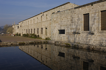Aspecto de la delicada intervención del arquitecto Eduardo Souto de Moura en la rehabilitación del edificio.