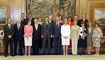 Foto con los reyes en la Zarzuela