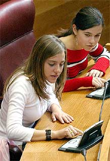 Los escolares votan en las Cortes
