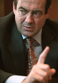 José Bono, en un momento de la entrevista.