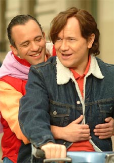 Santiago Segura y Javier Gutiérrez, en  El asombroso mundo de Borjamari y Pocholo .