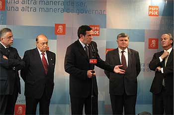 Acuerdo de Pla y los empresarios, excepto en el trasvase