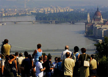 El puente de las cadenas en Budapest.