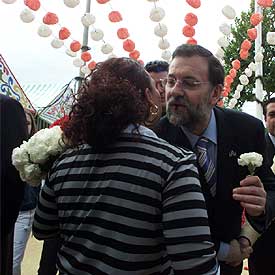 Rajoy visita la Feria de Abril y acude a la Maestranza