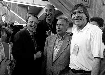 Migueli, durante las elecciones a la presidencia del Barça en  2000.