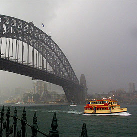 Vista del puerto de Sidney, Australia.