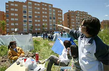 Tiendas de campaña en lugar de casas