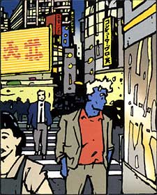 Viñeta de  Azul y ceniza , de Pere Joan.