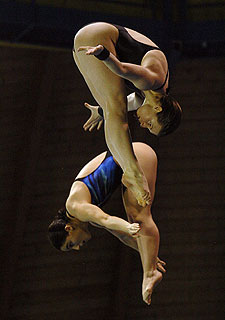 Sáez, más arriba, y Santos, ayer.