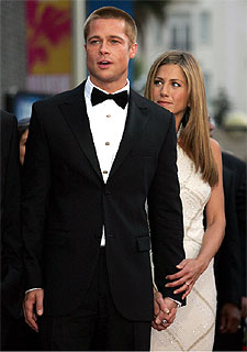 Brad Pitt y Jennifer Aniston, durante la sesión de gala del Festival de Cannes.rnrn REUTERS