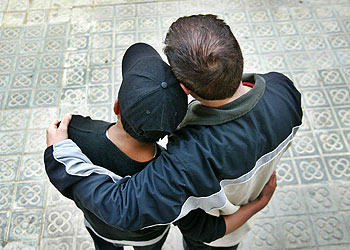 Antonio (izquierda) y Vicente David, ayer, en Barcelona