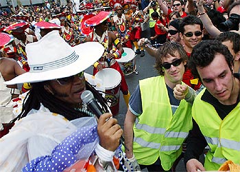 Sambódromo en el paseo de Gràcia de Barcelona