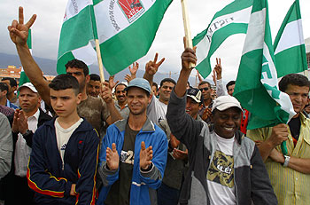 Protesta por las agresiones a inmigrantes en El Ejido