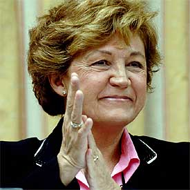 Carmen Caffarel, en el Congreso de los Diputados.