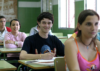 Bucatariu Elvis Alexandru, en el instituto de Lepe.