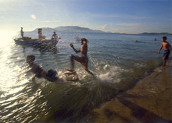 PLAYA DE NHA TRANG, en Nha Trang (Vietnam). Fotografía de Blanca Berlín Miravete (Madrid), de 53 años.