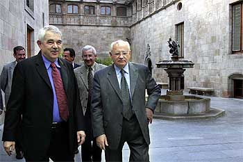 Gorbachov, en el Palau de la Generalitat