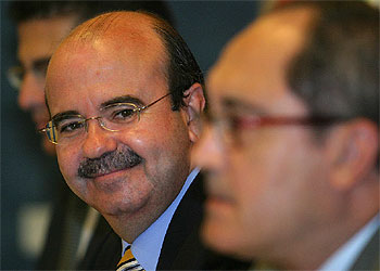 Gaspar Zarrías, ayer en el Parlamento.