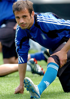 Nikolaidis, en un entrenamiento.