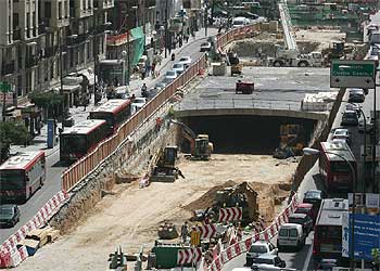 La boca del túnel de Cuatro Caminos