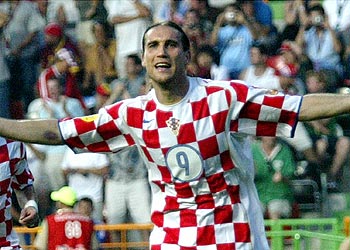 Prso celebra un gol croata.