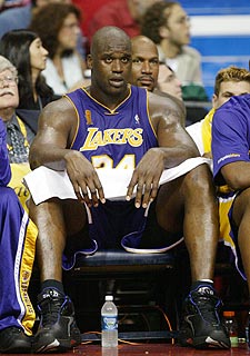 O'Neal, de los Lakers, en uno de los partidos de la final de la NBA.