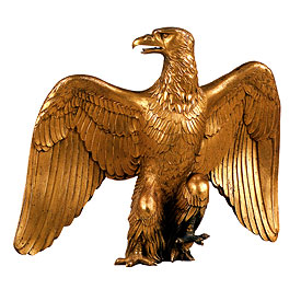 Águila del navío  L'Atlas,  que se exhibe en la exposición (Museo Naval de Madrid).