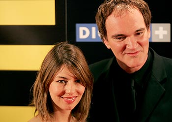 Sofia Coppola y Quentin Tarantino, momentos antes del estreno de  Kill Bill Vol. 2   anoche en Madrid.