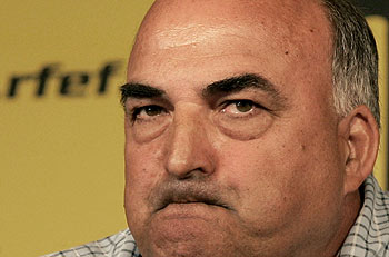 Iñaki Sáez, en un momento de su conferencia de prensa de ayer.