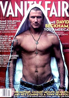 David Beckham, en la portada del número de julio de la revista  Vanity Fair.  