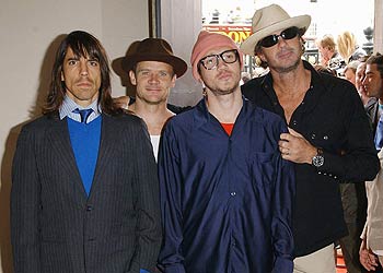 Red Hot Chili Peppers: Anthony Kiedis, Flea, John Frusciante y Chad Smith, esta semana en Londres.