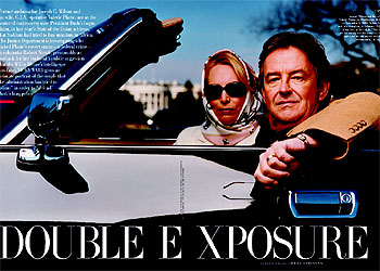 El diplomático estadounidense Joseph Wilson y su mujer, Valerie Plame, de la CIA, posan para la portada de  Vanity Fair .