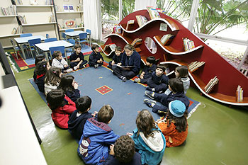 Una clase en el colegio Miguel de Cervantes de São Paulo.