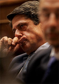 El ex ministro de Defensa Federico Trillo, ayer en el Congreso. rnrn MIGUEL GENER