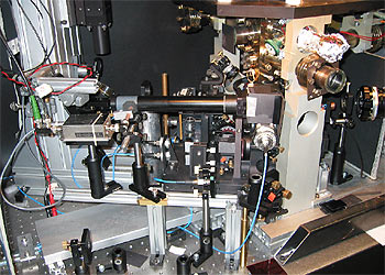 Trampa magnetoóptica en el Instituto de Ciencias Fotónicas de Barcelona.