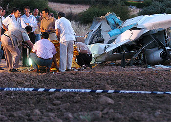 ACCIDENTE AÉREO MORTAL EN ALCORCÓN.